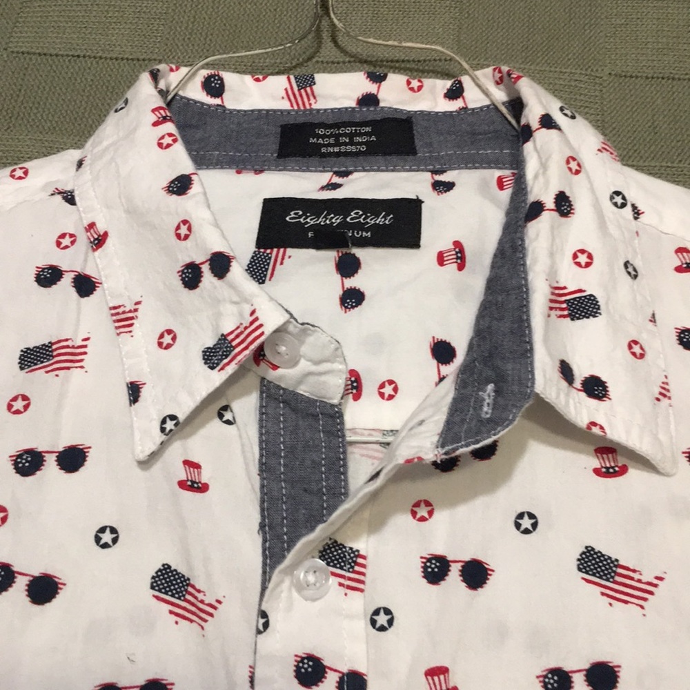 Boys 👕 🇺🇸 flag design All cotton shrt sleeve!